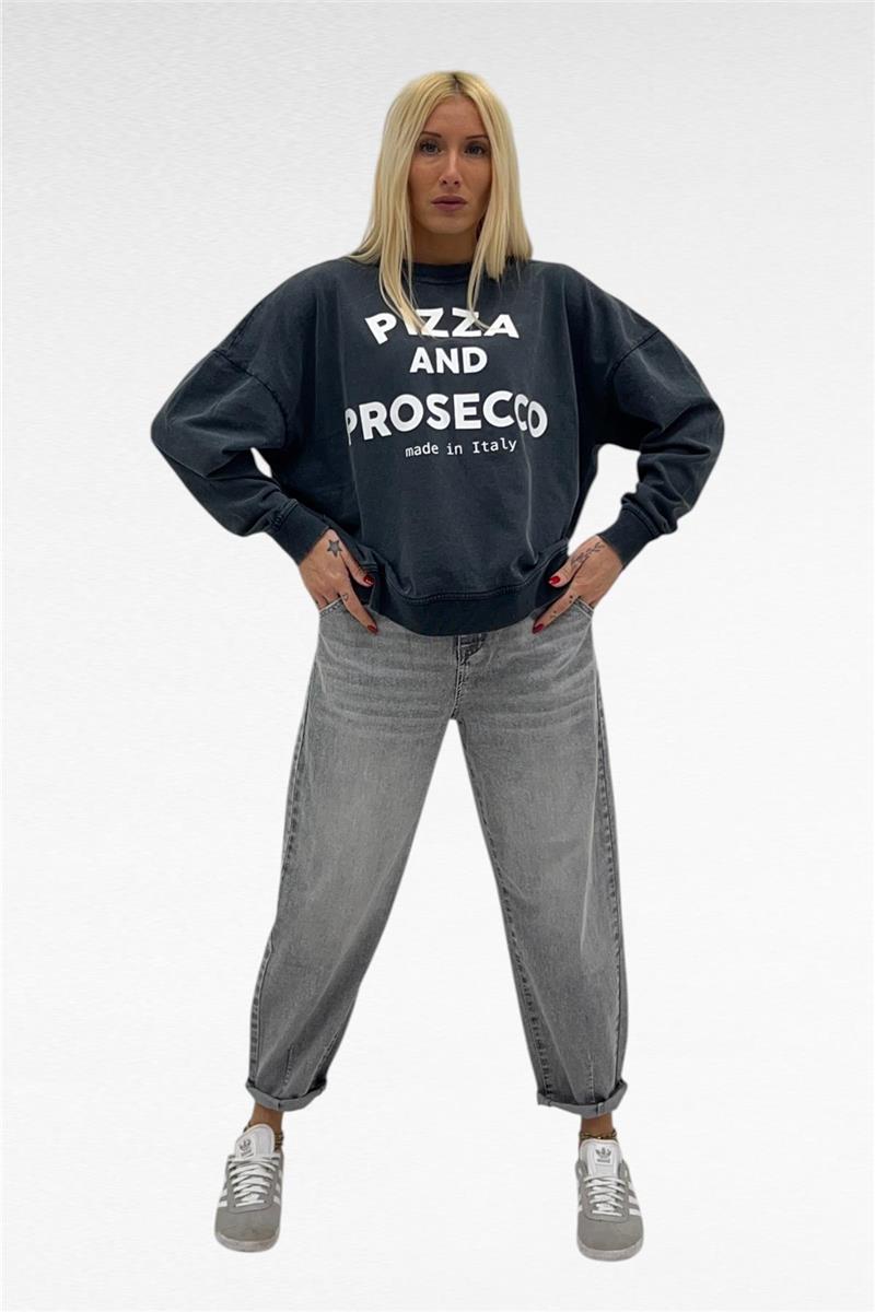 felpa paricollo leggermente felpata prosecco